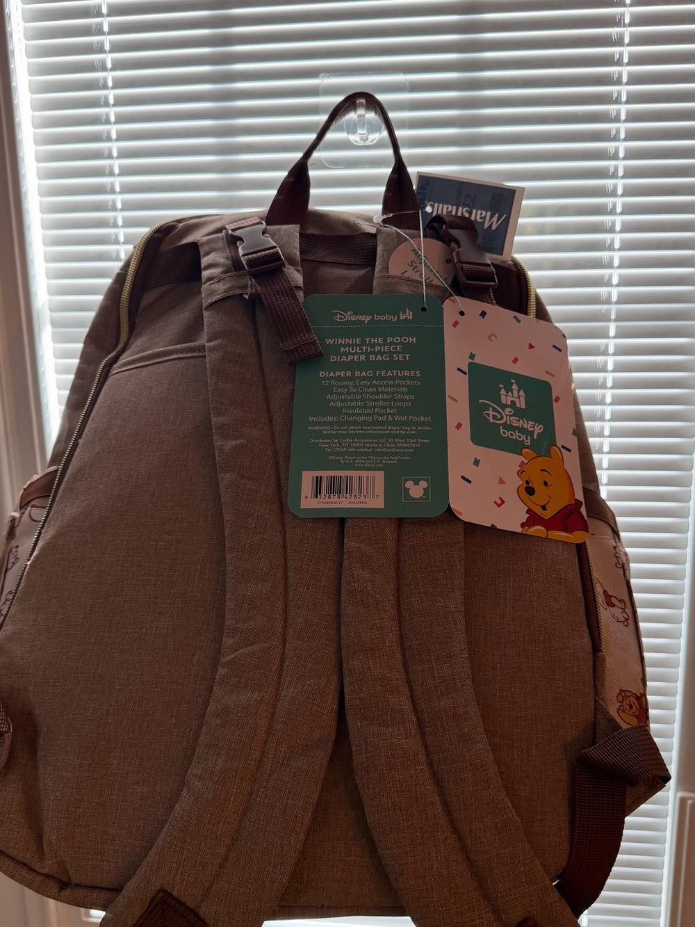 Winnie the Pooh 12 Pocket Diaper Bag NWT - Picture 3 of 6